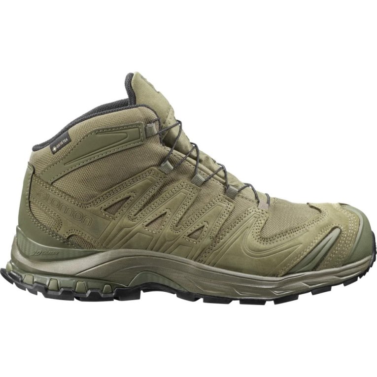 Olive Salomon Xa Forces Mid GTX EN Men\'s Tactical Boots | IE RY8051